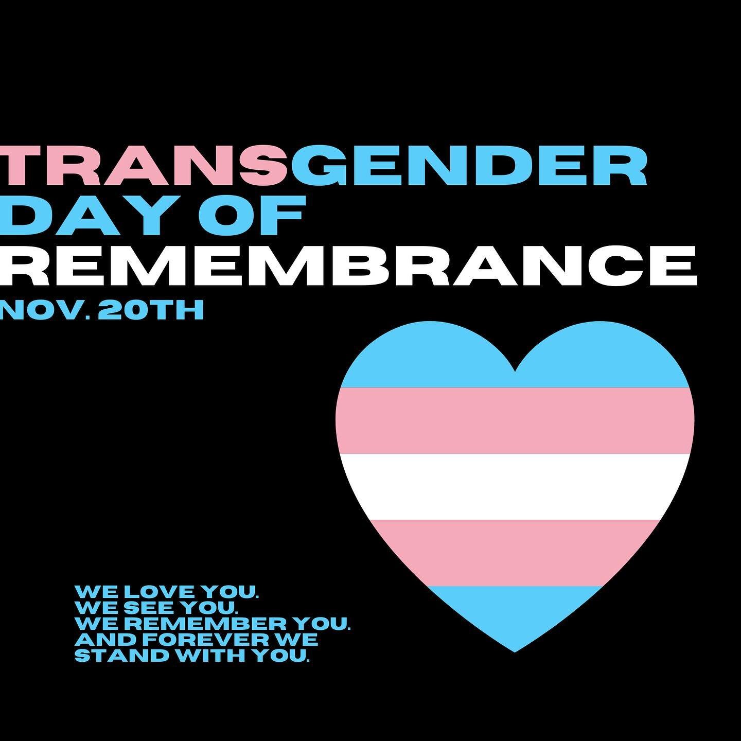 We honor the memory of Trans people whose lives were taken through acts of anti-trans violence. We fight for a world where trans and non-binary people belong everywhere &mdash; today, and EVERY DAY! #transgenderdayofremembrance 
Tonight there is a candlelight vigil at @diversitycenterok from 6pm-7pm with local trans, two-spirits, and gender diverse community leaders, family members and advocates. Join them in honoring and remembering loved ones who passed this year.