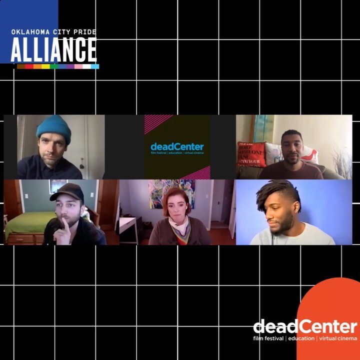 Cicada can now be streamed through @deadcenterfilm today, April 1st, through April 4th. Our President, @hannahroyce.co had the opportunity to share an intimate Q+A with the filmmakers, cast and @deadcenterfilm new curator of Queer programming @freakyaffilm ✨💙
This film has so many important intersections of the Queer experience. 
Tickets are only $10 and we highly recommend to prioritize this film this weekend. 
@variety said, &ldquo;Fifer&rsquo;s debut feature processes lived experience into a cracked, anguished work of auto fiction, raggedly cathartic and needfully unresolved as it sketches young queer lives in different stages of self-acceptance.&rdquo; 
#deadcenter #cicadafilm #mattfifer #sheldonbrown #queerfilm #okclgtbq #okcpridealliance #okcpridefest